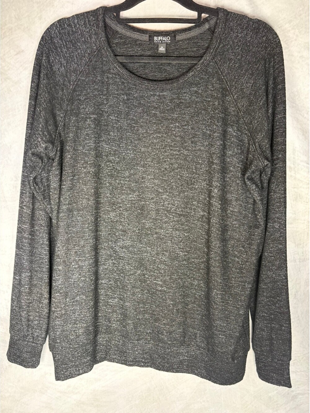 Buffalo David Bitton Women's Gray Marled Knit Pullover Sweater Size M